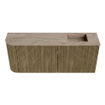 Mondiaz JOYA-DLUX 101.6cm toiletmeubel - ronding links kleur Dusk - Wastafel FAYE positie Rechts Zonder kraangat kleur Arena. SW1425789
