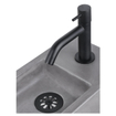 Differnz ravo set de lave-mains à béton gris foncé mélangeur coudé noir mat 38.5x18.5x9cm SW705440
