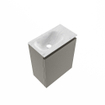 MONDIAZ TURE-DLUX Meuble de WC 40 cm Smoke. EDEN lavabo Opalo position à gauche. Avec 1 trou de robinet. SW1104574