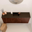 Mondiaz JOYA 100cm meuble de toilette - couleur Ruby - Vasque FAYE position Milieu 1 trou de robinet couleur Urban. SW1421829