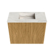 Mondiaz JOYA-DLUX 50cm meuble de toilette - couleur Chêne - Vasque FAYE position Milieu Sans trou de robinet couleur Ostra. SW1422204