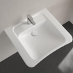 Villeroy & boch vicare lavabo 65x55x19cm rectangle 1 trou pour robinet sans trou de trop-plein blanc alpin céramique brillante SW654863