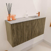 Mondiaz JOYA-DLUX Meuble de salle de bains 80cm - couleur Dusk - Vasque FAYE position Droite 1 trou de robinet couleur Glace. SW1423158
