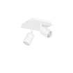 QAZQA Ducha badkamer plafondlamp - 17x17cm - 2 spots - IP44 - vierkant - mat wit SW1187232