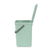 Brabantia Sort & Go Afvalemmer - 12 liter - hengsel - met beugel - jade green SW1117365