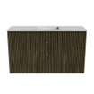 Mondiaz JOYA-DLUX 70cm meuble de salle de bains - couleur Shadow - Vasque FAYE position Milieu Sans trou de robinet couleur Opalo SW1422987