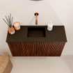 Mondiaz JOYA 70cm meuble de salle de bains WC - couleur Ruby - Vasque FAYE position Milieu Sans trou de robinet couleur Urban SW1421836