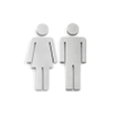 Zack Indici Symbole femme 12x5.2X0.8cm Inox brossé mat SW23715