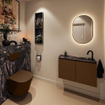 MONDIAZ TURE-DLUX Meuble toilette - 80cm - Rust - EDEN - vasque Lava - position droite - 1 trou de robinet SW1103997