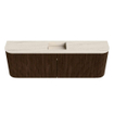Mondiaz JOYA-DLUX 123.2cm toiletmeubel - ronding links en rechts kleur Walnut - Wastafel FAYE positie Midden 1 kraangat kleur Meli. SW1424461