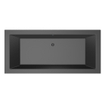 Xenz Society Duobad - 175x80x53 - afvoer Midden - acryl - ebony SW103094