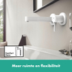 Hansgrohe Finoris afdekset wastafelkraan 165mm met plug mat wit SW651182