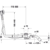 Duravit vidage de baignoire et combinaison trop-plein avec bonde chromée 0305206