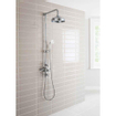 Crosswater Belgravia Colonne de douche avec barre glissante et douchette à main et douche de tête 20cm chrome SW24277