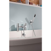 Crosswater Kai Lever robinet de baignoire sur pied 2 trous avec ensemble de douchette chrome SW24526