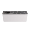 MONDIAZ TURE-DLUX meuble de toilettes 120cm Cale. EDEN vasque Lava position gauche. Avec 1 trou de robinet. SW1103697