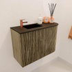 Mondiaz JOYA 61.6cm toiletmeubel - ronding rechts kleur Dusk - Wastafel FAYE positie Links 1 kraangat kleur Urban. SW1426196