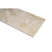 Saniclass Travertine Topblad - 140x46cm - zonder kraangaten - 2 sifon-uitsparingen - gemeleerd natuursteen SW1242433