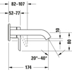 Duravit C.1 Pièce de garniture pour mitigeur de lavabo chromé SW420950