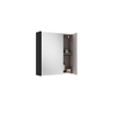 Saniclass Prime Armoire de toilette avec miroir - 60x63x16cm - panneaux latéraux inclus - noir mat SW815271