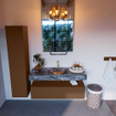 Mondiaz ALAN-DLUX Ensemble de meuble - 120cm - meuble Rust mat - 1 tiroir - Lavabo Cloud Lava suspendu - vasque Centre - 1 trou de robinet SW808431