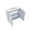 MONDIAZ TURE-DLUX Meuble toilette - 60cm - Clay - EDEN - vasque Frappe - position centrale - 1 trou de robinet SW1102707