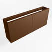 Mondiaz FOWY Meuble sous lave-mains - 90x22x50cm - 2 portes - push to open - softclose - Rust SW1016881