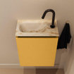 MONDIAZ TURE-DLUX Meuble toilette - 40cm - Ocher - EDEN - vasque Frappe - position gauche - 1 trou de robinet SW1102896