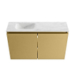 MONDIAZ TURE-DLUX Meuble toilette - 80cm - Oro - EDEN - vasque Opalo - position gauche - sans trou de robinet SW1104453