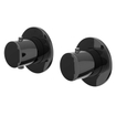 IVY Bond Ensemble de douche de tête - encastré - symmetry - inverseur-arrêt 2 voies - bras mural 40 cm - douche de tête slim 30 cm - barre de douche avec sortie - flexible de douche 150 cm - douchette bâton - Chrome noir PVD SW1033896