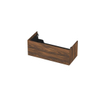 INK Wastafelonderkast - 100x45x37.6cm - 1 lade - push to open - met recht opdekfront - MFC - Noten SW439219