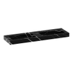 BRAUER Coral wastafel - 160x46x10cm - 2 wasbakken - 0 kraangaten - composiet - marmerlook - Nero Marquina SW721050