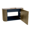 Mondiaz JOYA-DLUX 73.2cm toiletmeubel - ronding links en rechts kleur Dusk - Wastafel FAYE positie Midden Zonder kraangat kleur Saba. SW1426106