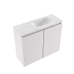 MONDIAZ TURE-DLUX Meuble toilette - 60cm - Cale - EDEN - vasque Opalo - position droite - sans trou de robinet SW1105184