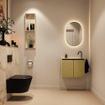 MONDIAZ TURE-DLUX Meuble toilette - 60cm - Oro - EDEN - vasque Frappe - position droite - 1 trou de robinet SW1102906