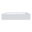 Arcqua Edge Lavabo à poser - 60x47x12cm - sans trou de robinetterie - marbre de synthèse - blanc mat SW1581344