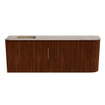 Mondiaz JOYA-DLUX Meuble de salle de bains 111.6cm - arrondi droit couleur Ruby - Vasque FAYE position Gauche Sans trou de robinet couleur Arena SW1425314