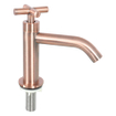 Differnz Hura Set lave-mains avec robinet courbé poignée croix cuivre rose céramique Blanc SW285498