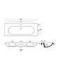Saniclass Palermo Meuble lavabo - 120x47x3.5cm - trop-plein - 1 lavabo au centre - 2 trous de robinet - céramique - blanc SW24919