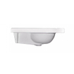 Saniclass Palermo Meuble lavabo - 120x47x3.5cm - trop-plein - 1 lavabo au centre - 2 trous de robinet - céramique - blanc SW24919