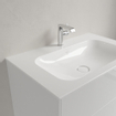Villeroy & Boch Finion lavabo pour meuble - 1 trou de robinetterie 80x50cm - ceramic+ sans trop-plein blanc SW106520