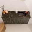 Mondiaz JOYA-DLUX 80cm toiletmeubel - kleur Shadow - Wastafel FAYE positie Rechts 1 kraangat kleur Lava. SW1422830