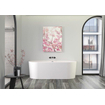 Plieger Kansas Halfvrijstaand bad - 180x80x60cm - met waterinlaat - met af- en overloopgarnituur - met poten - acryl - mat wit SW1027459