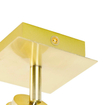 QAZQA Ducha badkamer plafondlamp - 10x10cm - 1 spot - IP44 - vierkant - messing (goud) SW1187236