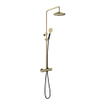 Hotbath Cobber ensemble de douche de pluie thermostatique avec tête de douche ronde 20 cm douchette ronde laiton SW440504