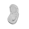 Sanicare Rondo WC suspendu sans bride incluant abattant WC Rondo Slim 51x36cm céramique blanc SW419772