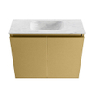 MONDIAZ TURE-DLUX Meuble toilette - 60cm - Oro - EDEN - vasque Opalo - position centrale - sans trou de robinet SW1104474