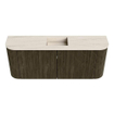 Mondiaz JOYA-DLUX 103.2cm toiletmeubel - ronding links en rechts kleur Shadow - Wastafel FAYE positie Midden Zonder kraangat kleur Meli. SW1424933
