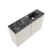 MONDIAZ TURE-DLUX Meuble de toilette 80 cm Linen. Lavabo EDEN Lava position droite. Sans trou de robinet. SW1103858