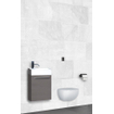 Differnz Force40 lave-mains avec meuble sous lavabo 40x52x22cm MDF 1 trou de robinet 1 lavabo à droite Anthracite SW28109